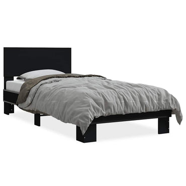 Bed Frame Without Mattress Black 100X200 Cm