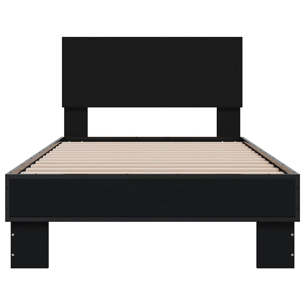 Bed Frame Without Mattress Black 100X200 Cm