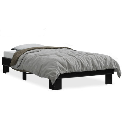 Bed Frame Without Mattress Black 100X200 Cm