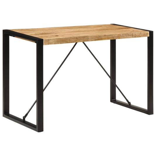 Dining Table 120X55X76 Cm Solid Rough Wood Mango