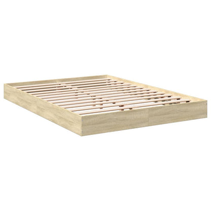 Bed Frame Without Mattress Sonoma Oak 120X190 Cm Small Double Engineered Wood