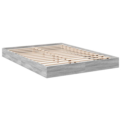 Bed Frame Grey Sonoma 120X190 Cm Small Double Engineered Wood