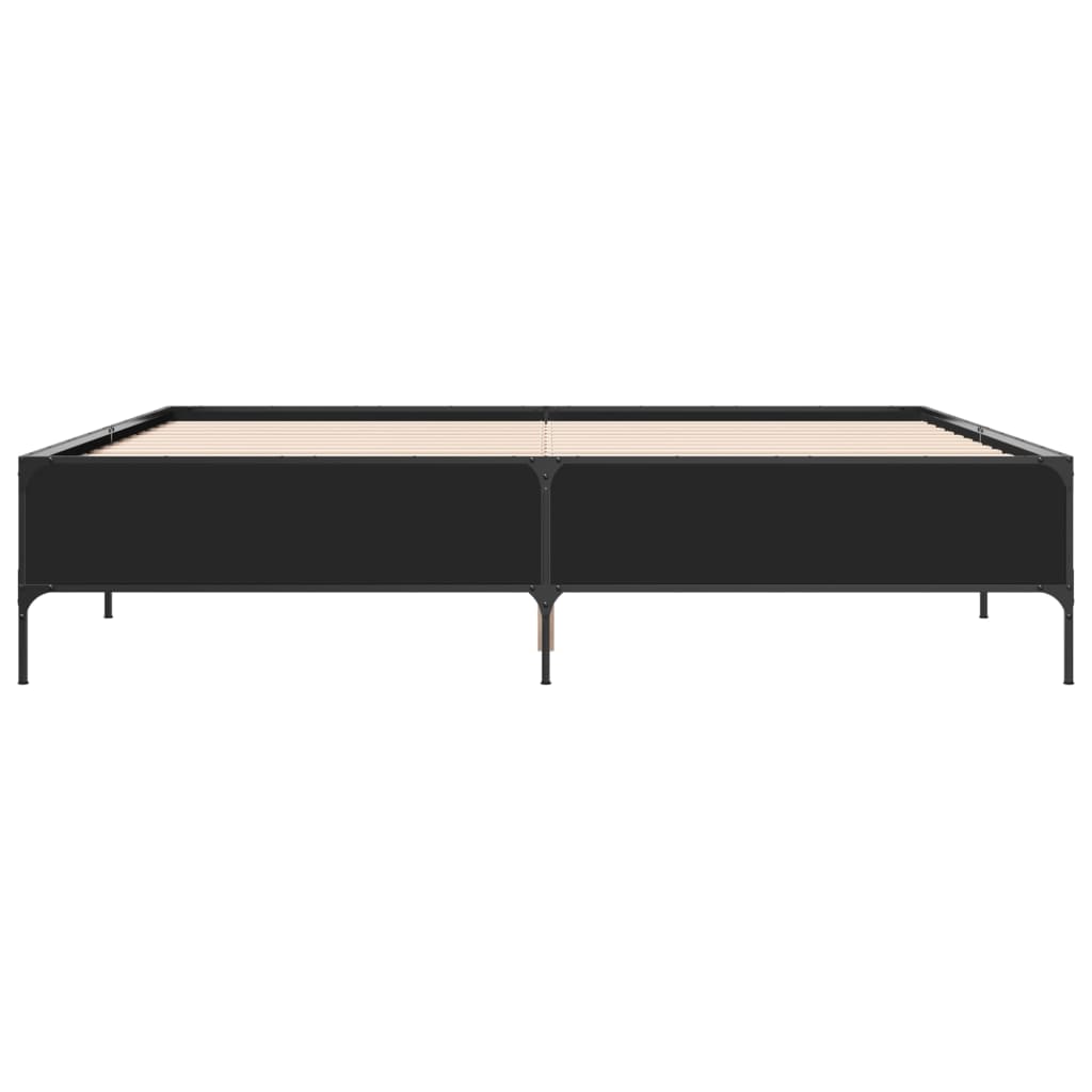 Bed Frame Without Mattress Black 180X200 Cm Super King