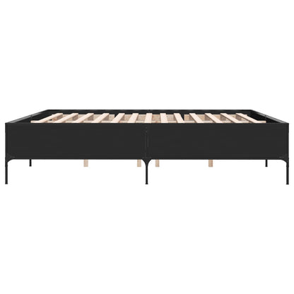 Bed Frame Without Mattress Black 180X200 Cm Super King