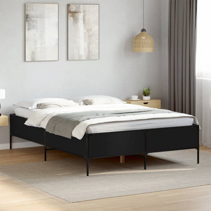 Bed Frame Without Mattress Black 150X200 Cm King Size