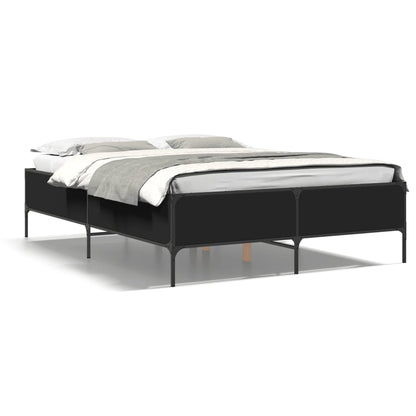 Bed Frame Without Mattress Black 140X190 Cm