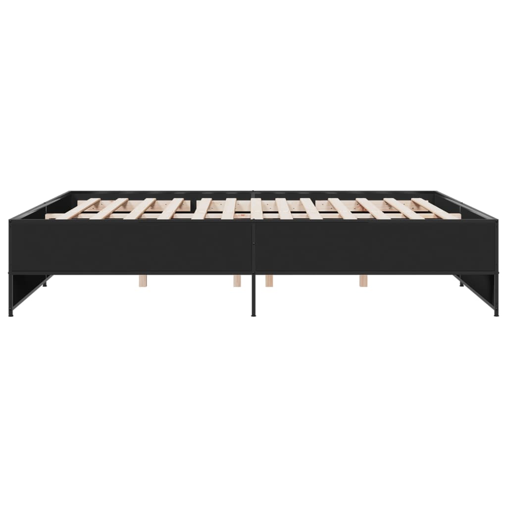 Bed Frame Without Mattress Black 180X200 Cm Super King