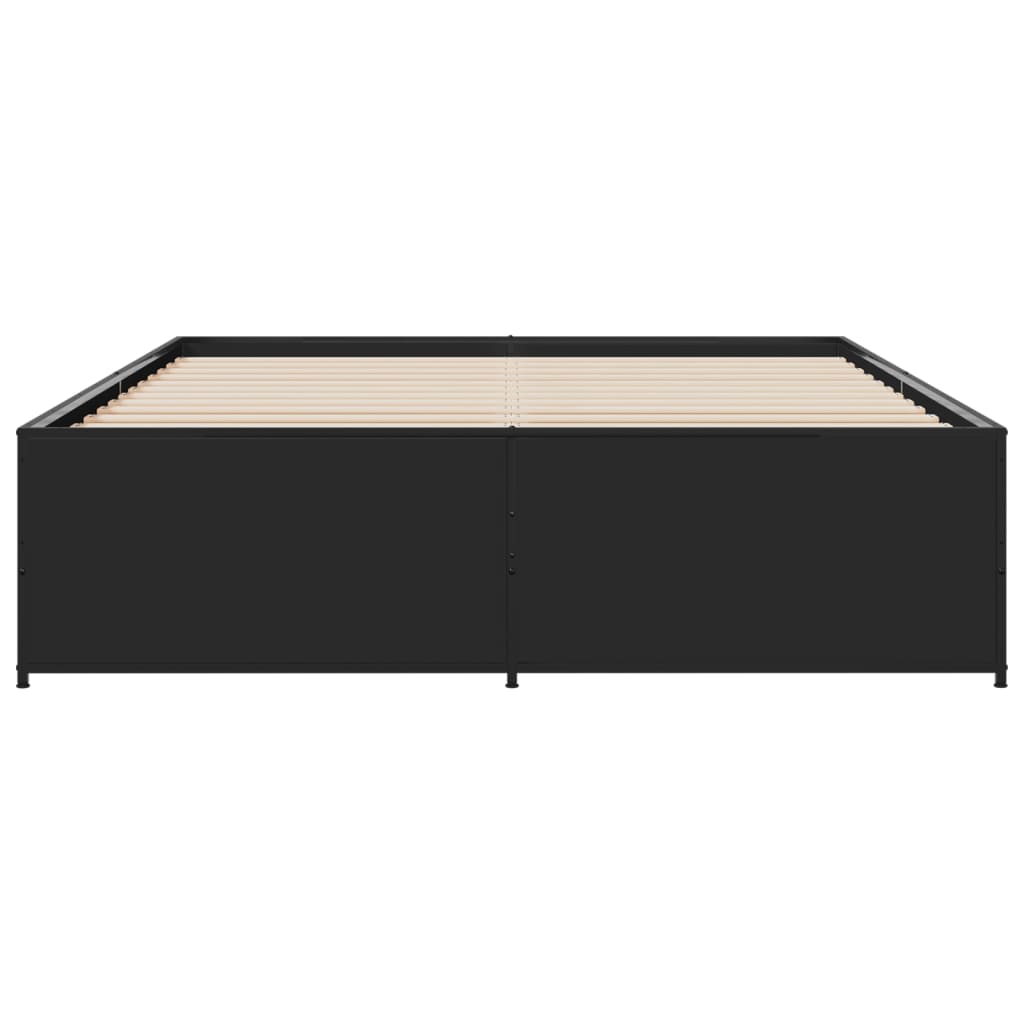 Bed Frame Without Mattress Black 140X200 Cm