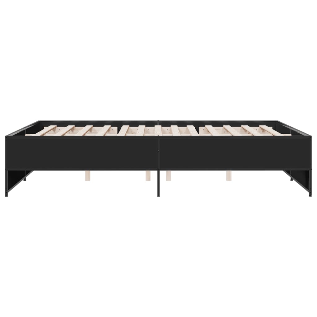 Bed Frame Without Mattress Black 140X200 Cm