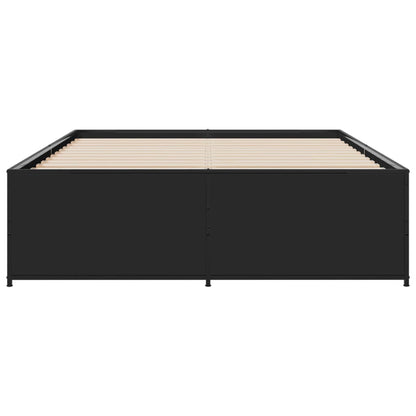 Bed Frame Without Mattress Black 140X190 Cm