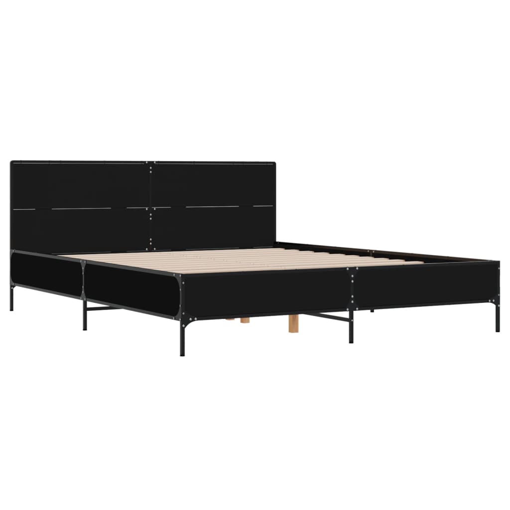 Bed Frame Without Mattress Black 120X200 Cm