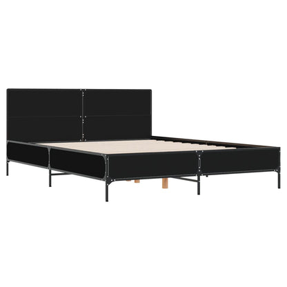 Bed Frame Without Mattress Black 150X200 Cm King Size