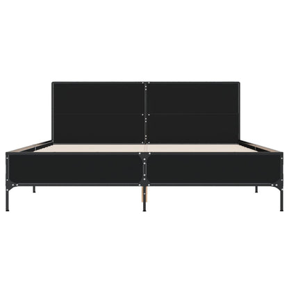 Bed Frame Without Mattress Black 150X200 Cm King Size