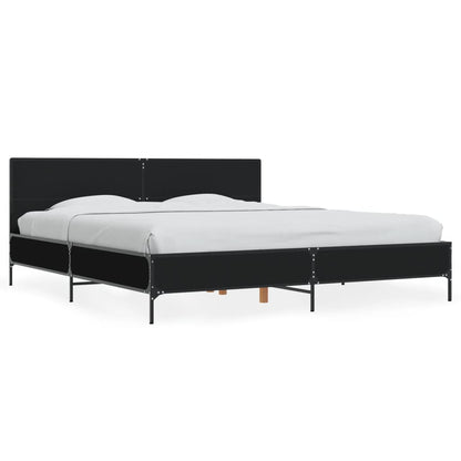 Bed Frame Without Mattress Black 180X200 Cm Super King