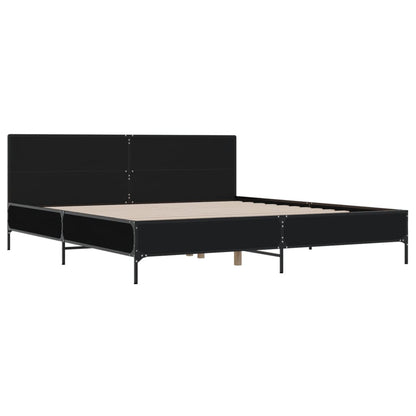 Bed Frame Without Mattress Black 180X200 Cm Super King