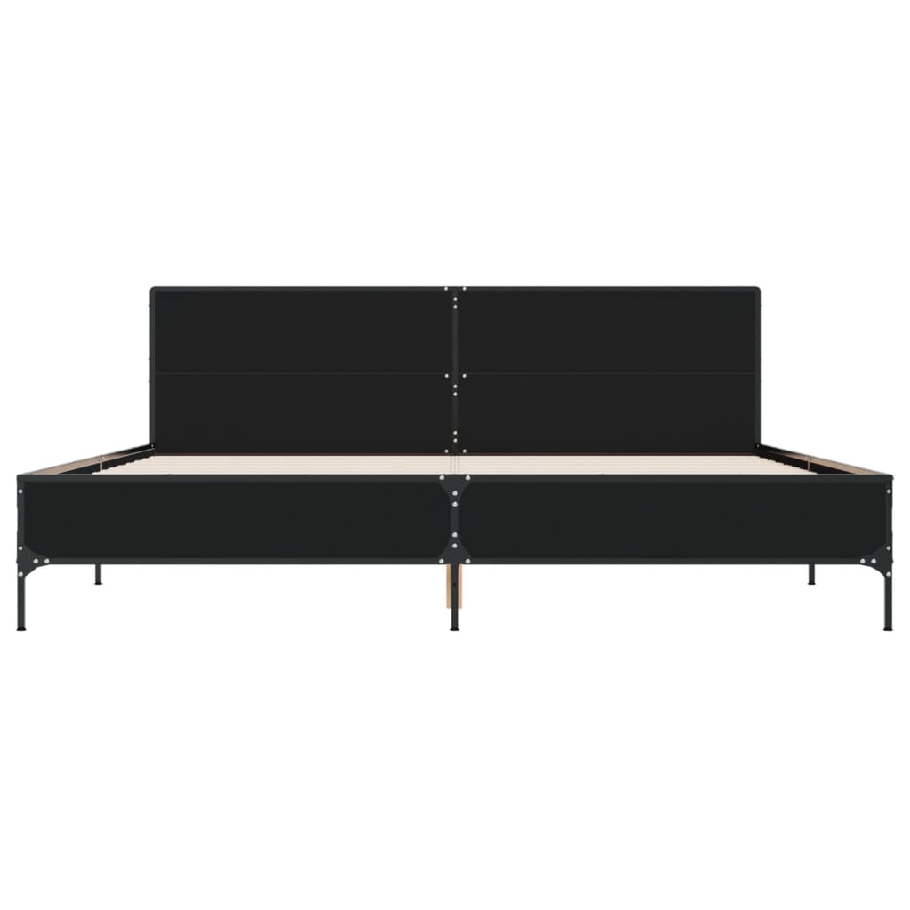 Bed Frame Without Mattress Black 180X200 Cm Super King