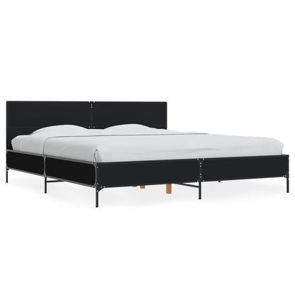 Bed Frame Without Mattress Black 200X200 Cm