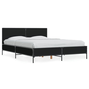 Bed Frame Without Mattress Black 120X190 Cm Small Double