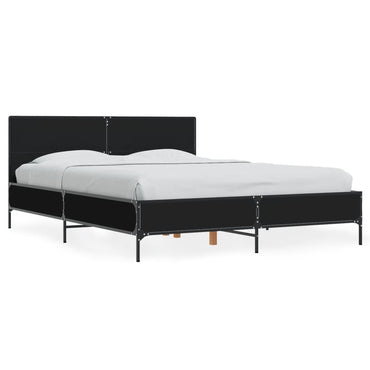 Bed Frame Without Mattress Black 140X190 Cm