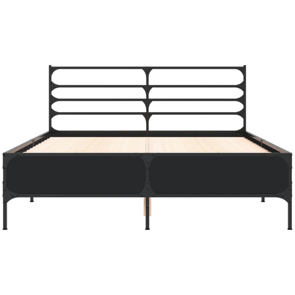 Bed Frame Without Mattress Black 140X190 Cm