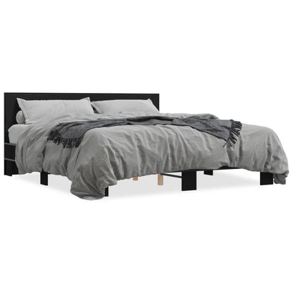 Bed Frame Without Mattress Black 200X200 Cm