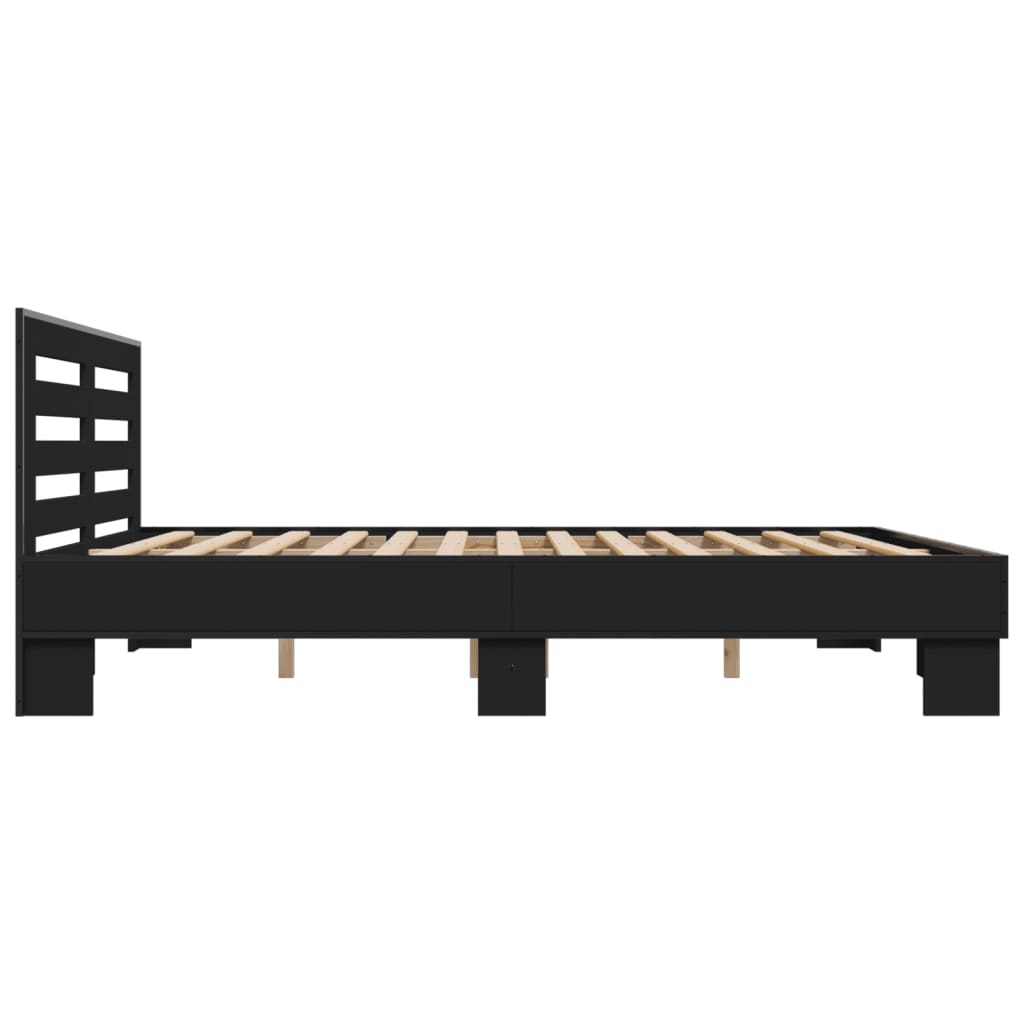 Bed Frame Without Mattress Black 200X200 Cm