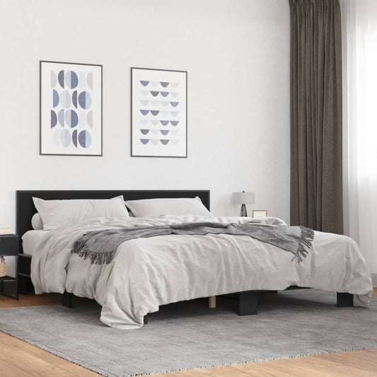 Bed Frame Without Mattress Black 200X200 Cm