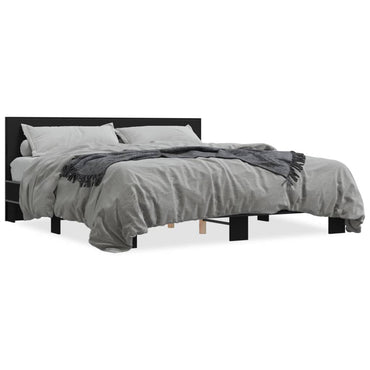 Bed Frame Without Mattress Black 180X200 Cm Super King