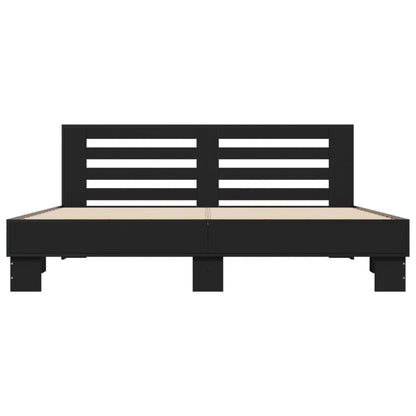 Bed Frame Without Mattress Black 180X200 Cm Super King