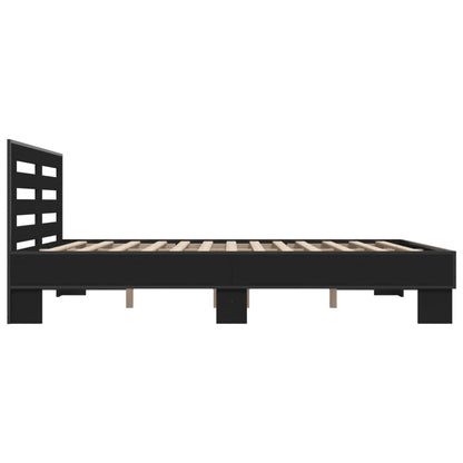 Bed Frame Without Mattress Black 160X200 Cm