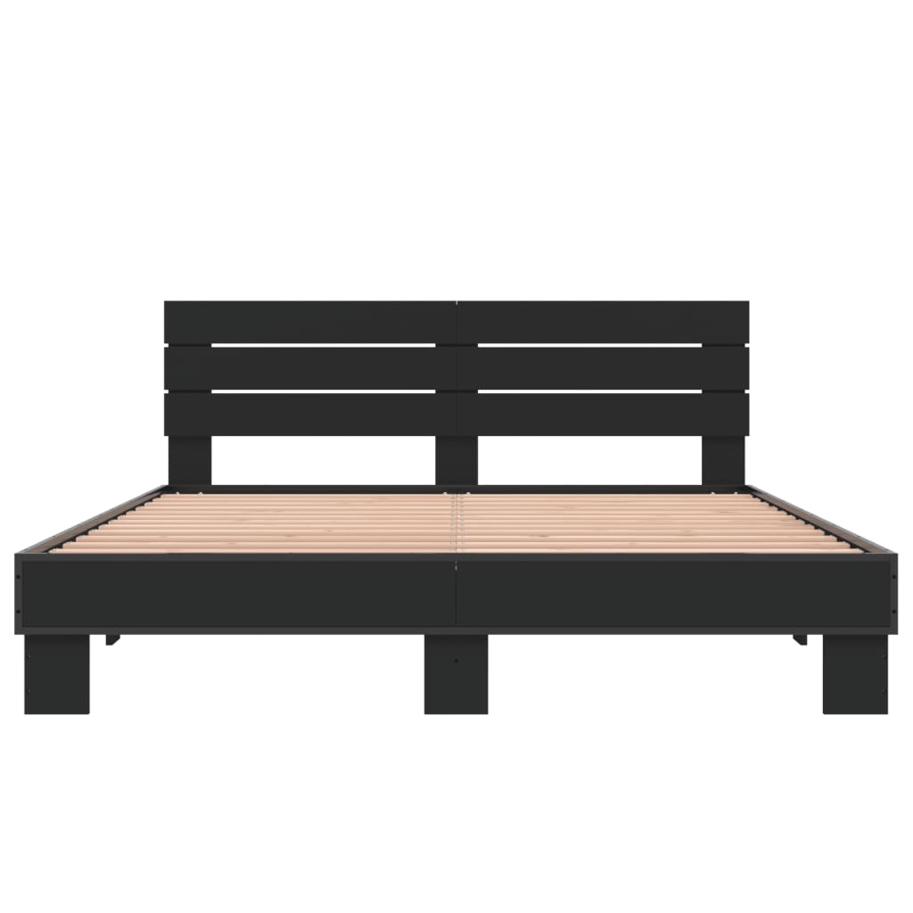 Bed Frame Without Mattress Black 160X200 Cm