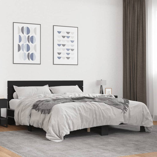 Bed Frame Without Mattress Black 160X200 Cm