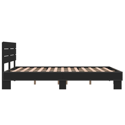 Bed Frame Without Mattress Black 140X200 Cm