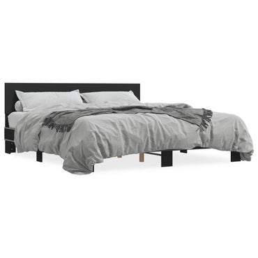 Bed Frame Without Mattress Black 200X200 Cm