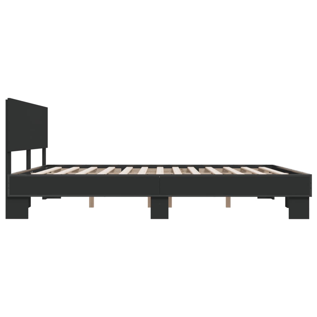 Bed Frame Without Mattress Black 200X200 Cm