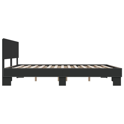 Bed Frame Without Mattress Black 180X200 Cm Super King