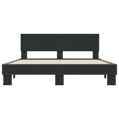 Bed Frame Without Mattress Black 150X200 Cm King Size