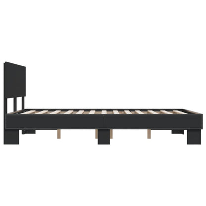 Bed Frame Without Mattress Black 140X190 Cm