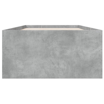 Bed Frame Concrete Grey 90X190 Cm Single Engineered Wood