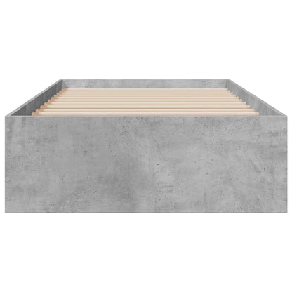 Bed Frame With Drawers Concrete Grey 90X190 Cm Single Engineered Wood