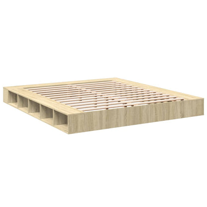 Bed Frame Sonoma Oak 180X200 Cm Super King Engineered Wood