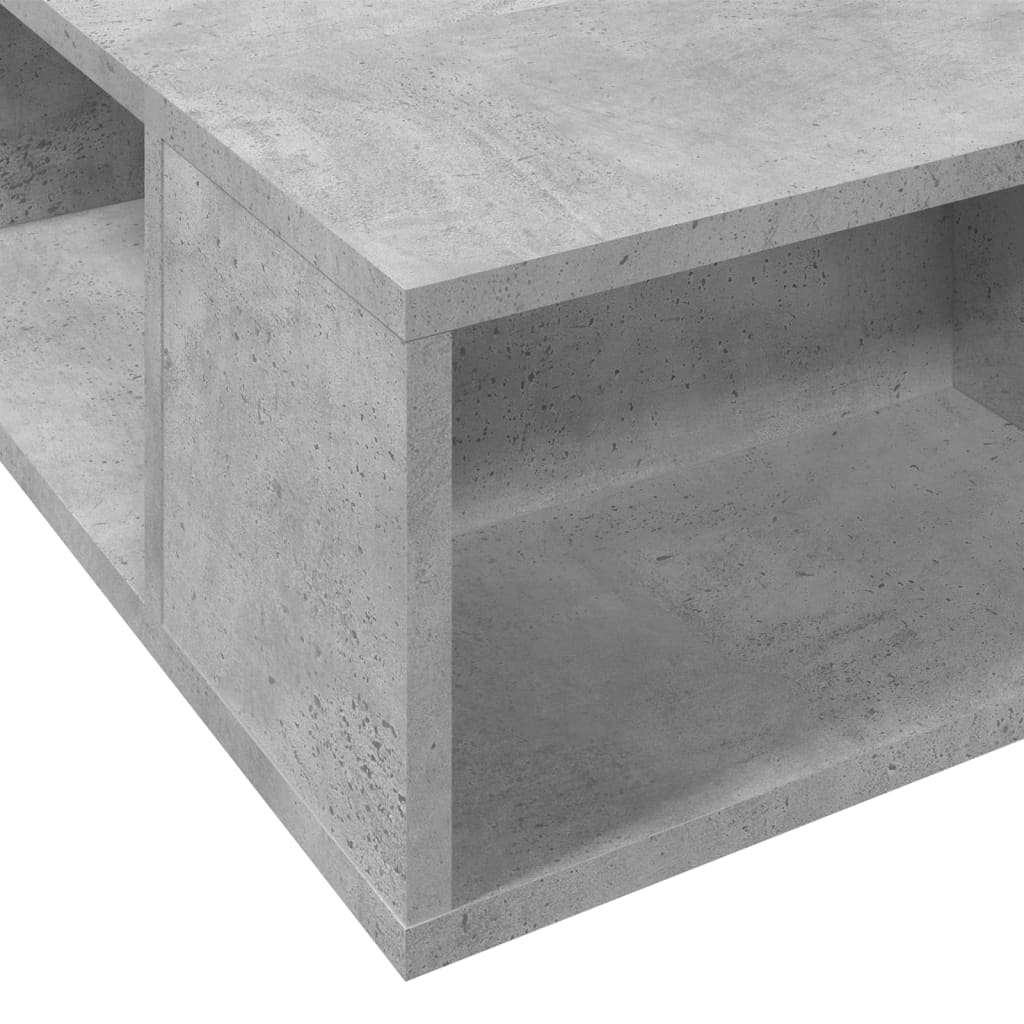 Bed Frame Concrete Grey 135X190 Cm Double Engineered Wood