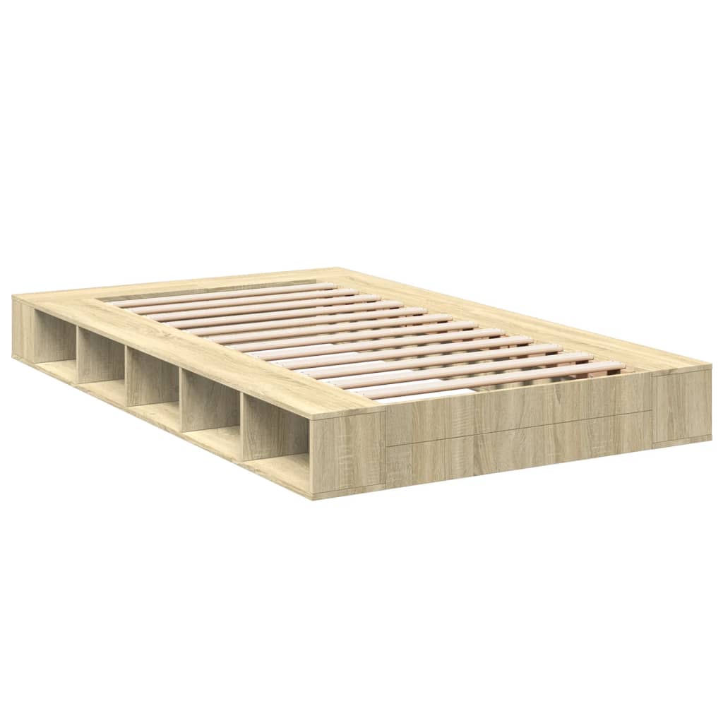 Bed Frame Without Mattress Sonoma Oak 120X190 Cm Small Double