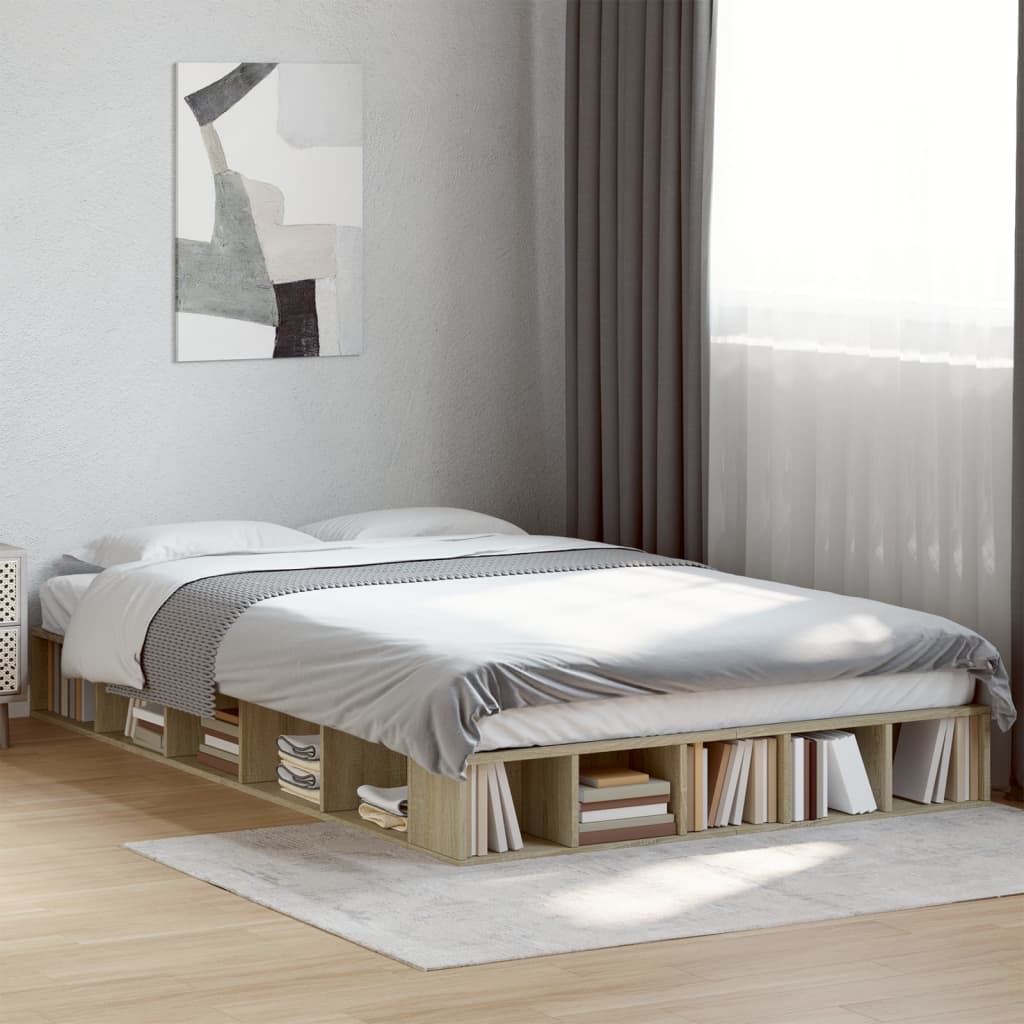 Bed Frame Without Mattress Sonoma Oak 120X190 Cm Small Double