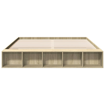 Bed Frame Sonoma Oak 180X200 Cm Super King Engineered Wood