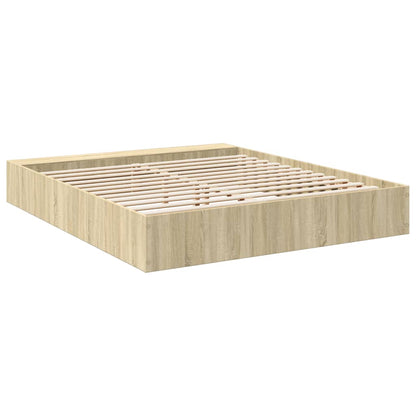 Bed Frame Sonoma Oak 180X200 Cm Super King Engineered Wood