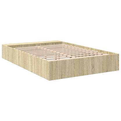 Bed Frame Sonoma Oak 150X200 Cm King Size Engineered Wood