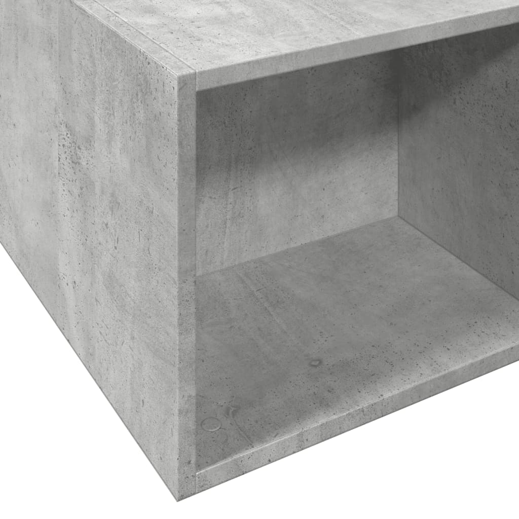 Bed Frame Concrete Grey 150X200 Cm King Size Engineered Wood