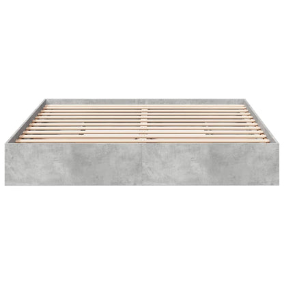 Bed Frame With Drawers Concrete Grey 180X200 Cm Super King Engineered Wood