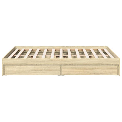 Bed Frame With Drawers Without Mattress Sonoma Oak 120X190 Cm Small Double